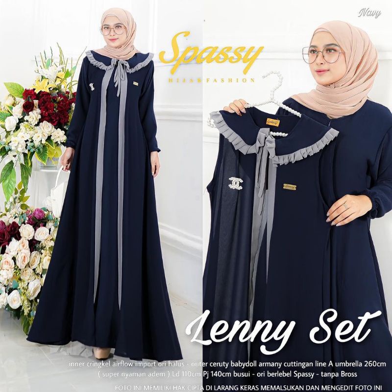 [COD] LENNY set // gamis 2in1 // gamis + cardigan GAMIS BEST SLLER