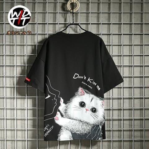 Kaos Oversize Don't Touch Bahan PE Rayon Fit XL(AB)-Don't Kiss