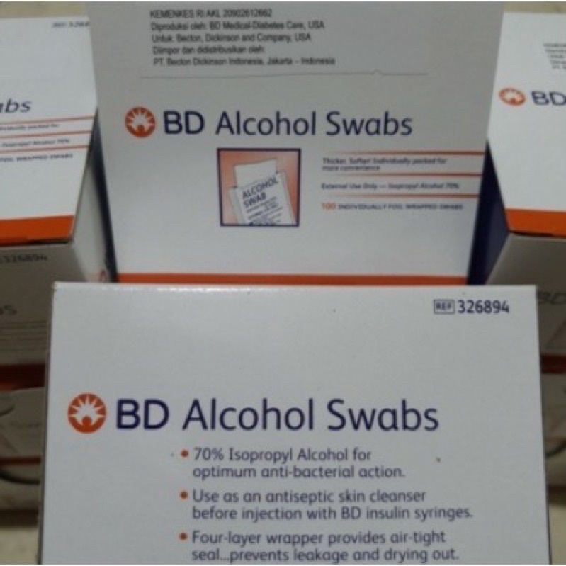 BD alkohol swab isi 100 lembar