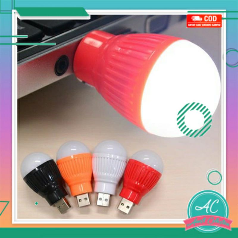 Bohlam Lampu LED bulb bola pijar USB ball light mini hemat energi terang lampu belajar  tidur hias