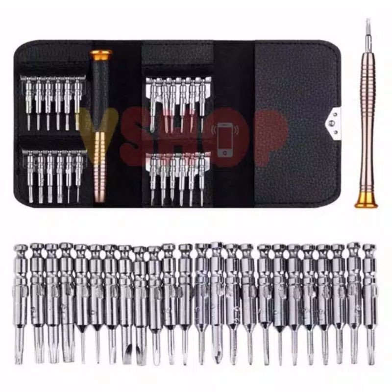 Obeng Set Hp 25 in 1 Lengkap Reparasi Handphone Mini Kecil Screw Obeng Bintang Plus Min T2 T3 T4 T5