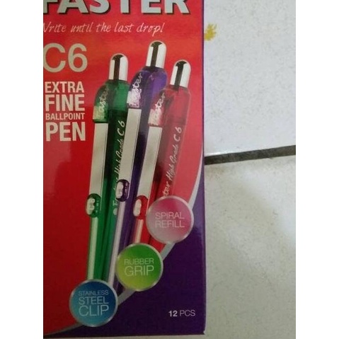 

☻ Pulpen faster C6 /pack - Biru ♕