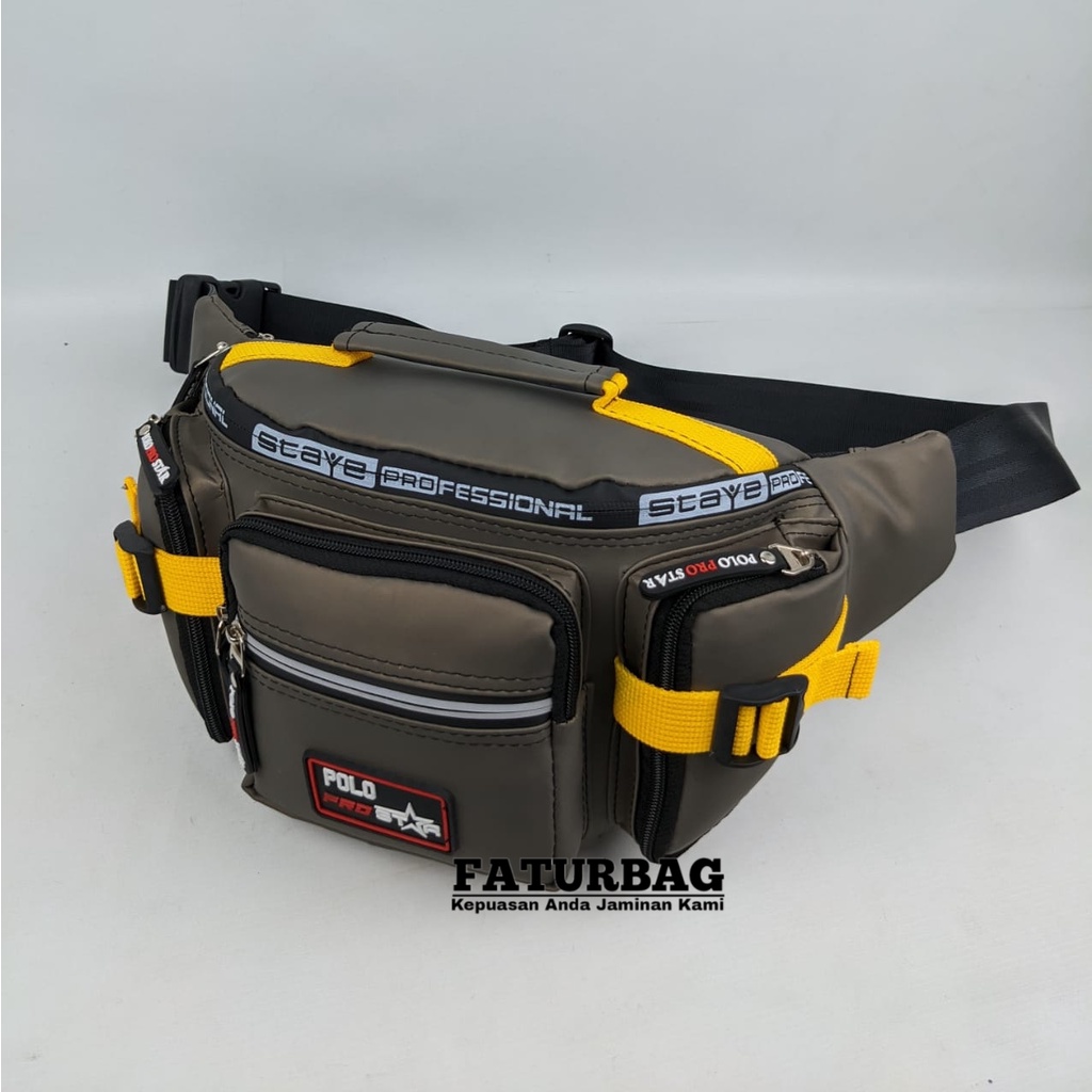 Tas Pinggang Tactical Waterproof Original Polo Prostar &amp; Polo Amstar Tas Outdoor Tas Selempang Bahu Tas Pinggang Pria Wanita