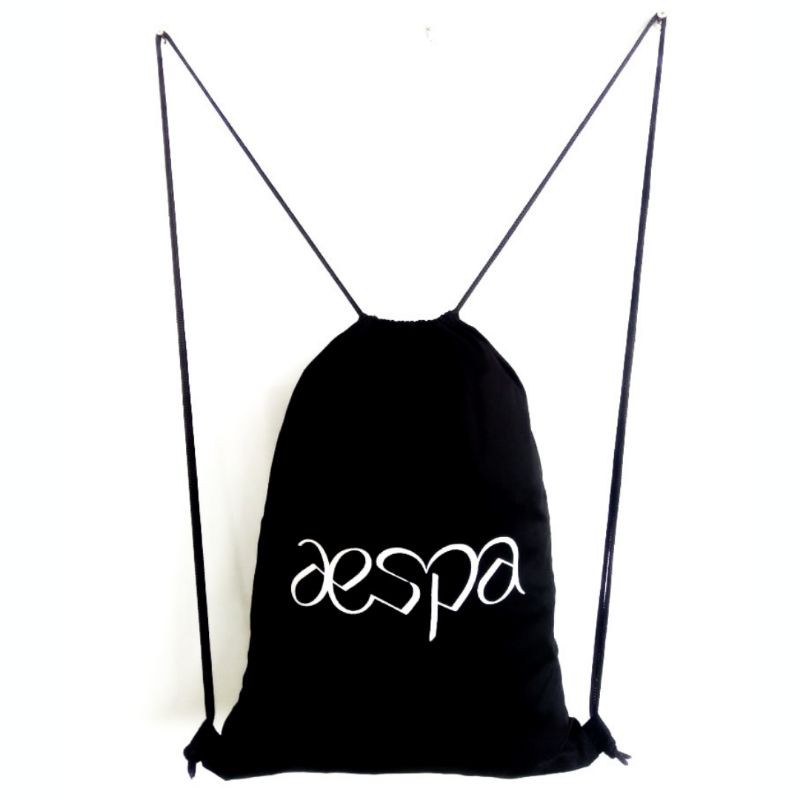 STRING BAG TAS SERUT Bahan DRILL [BISA COD] SABLON AESPA KPOP