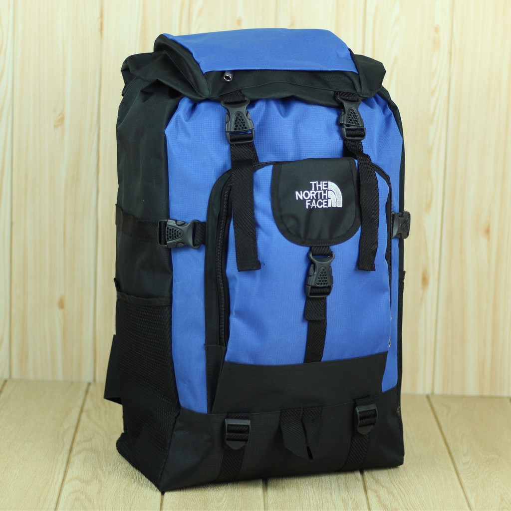 Tas Ransel Besar The North Face Biru Back Pack Hiking Travelling Pria Cowok Tas Gunung Keren Trendy