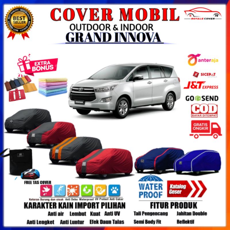 Sarung Cover Mobil Toyota GRAND INNOVA 2011 2012 2013 2014 2015 Mantel Selimut Tutup Pelindung Mobil