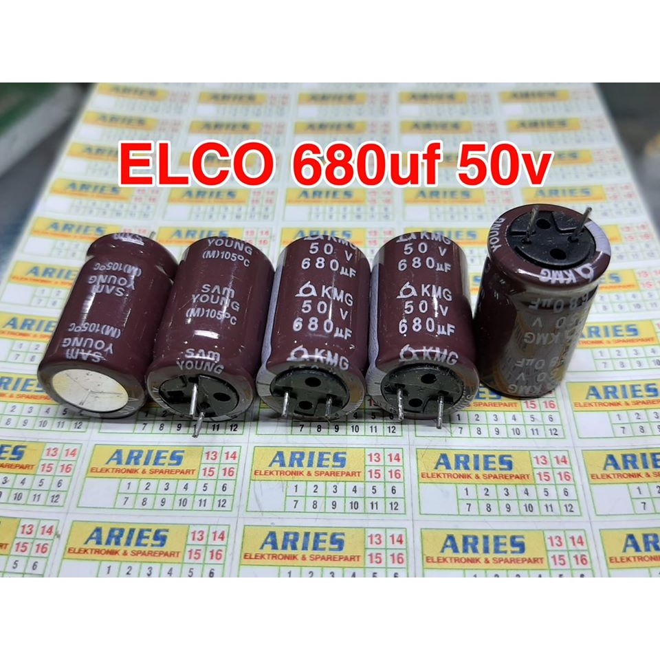 ELCO 680uf 50v samyong  buat ganti 470uf 50v