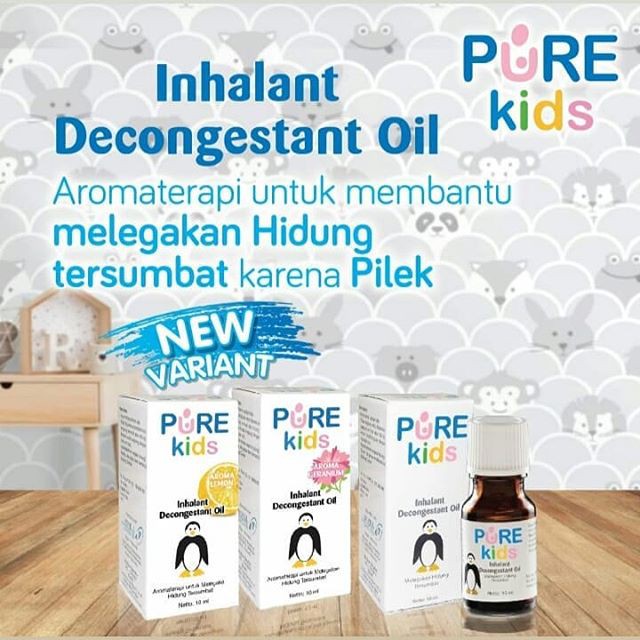 PURE KIDS Inhalant Decongestant Oil 10ml - Pelega Hidung Tersumbat