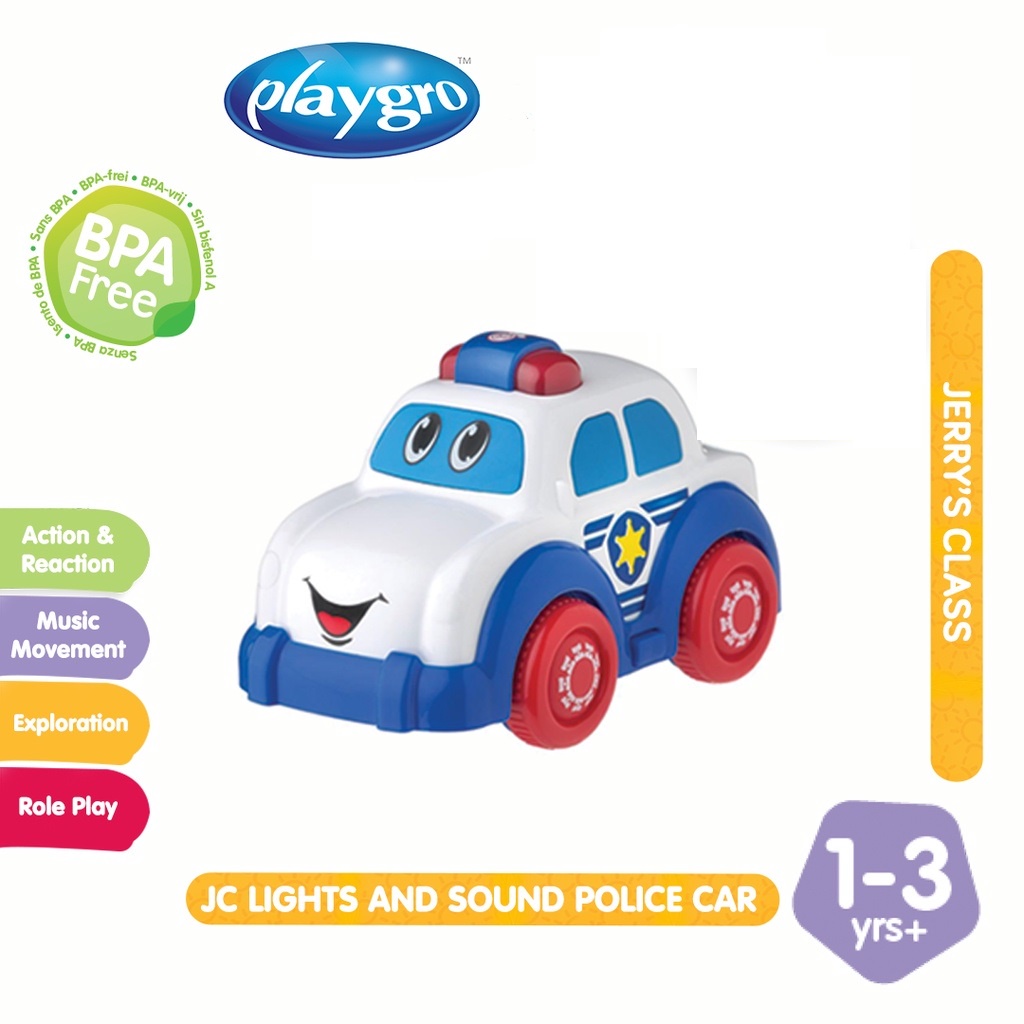 Playgro Jc Lights And Sound Police Car - Mainan mobil - mobilan Anak