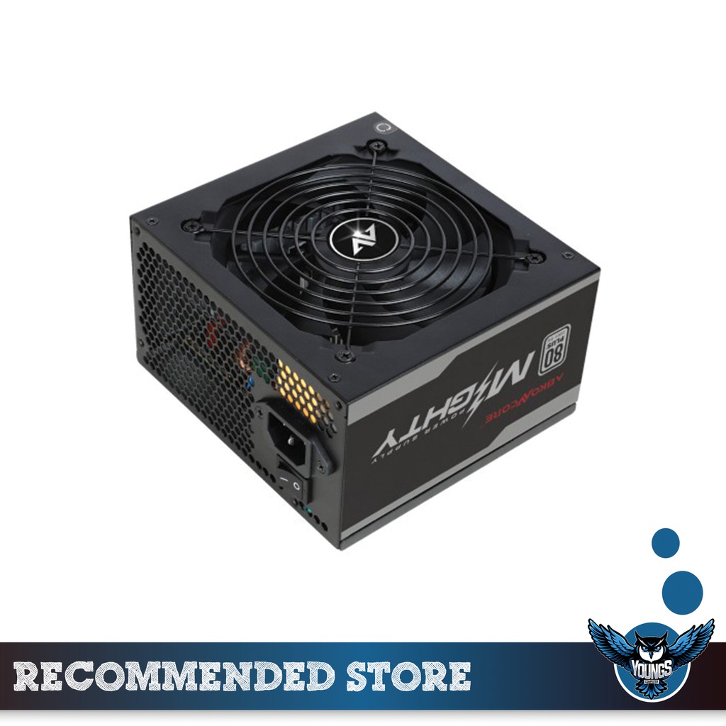 PSU ABKONCORE MIGHTY 500W 80+ Flat Non Modular Power Supply Garansi 7 Tahun