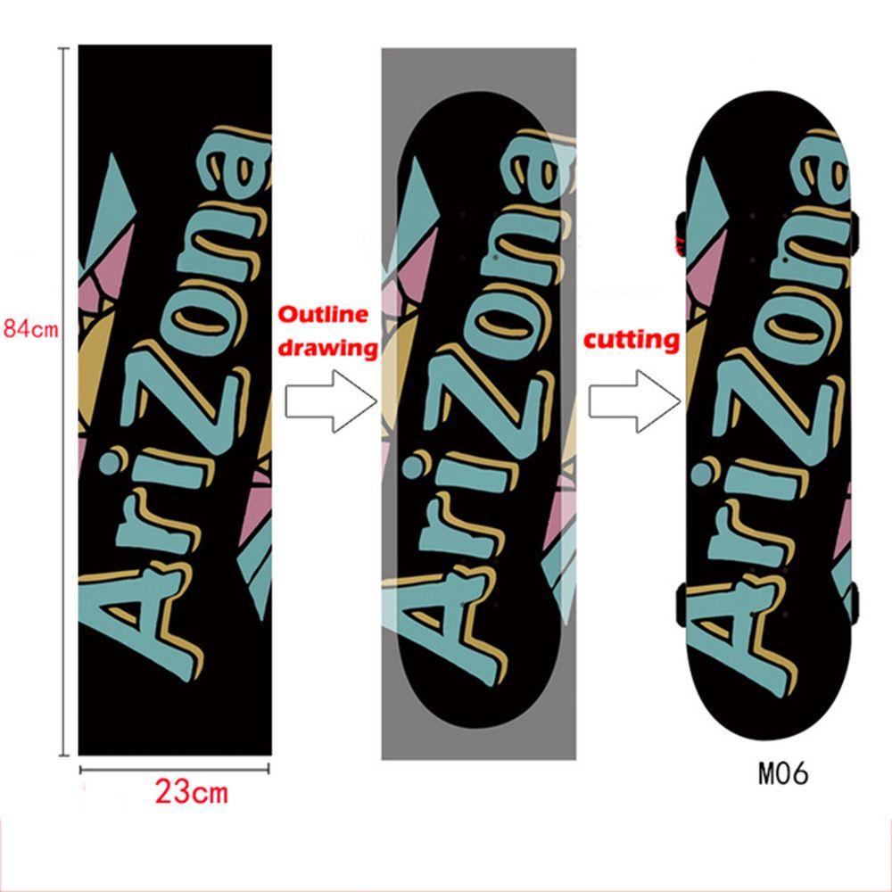 Lanfy Skateboard Amplas Skateboard Aksesoris Stiker Hias Semprot Digital Double Rocker Sepeda Listrik Scooter Griptape