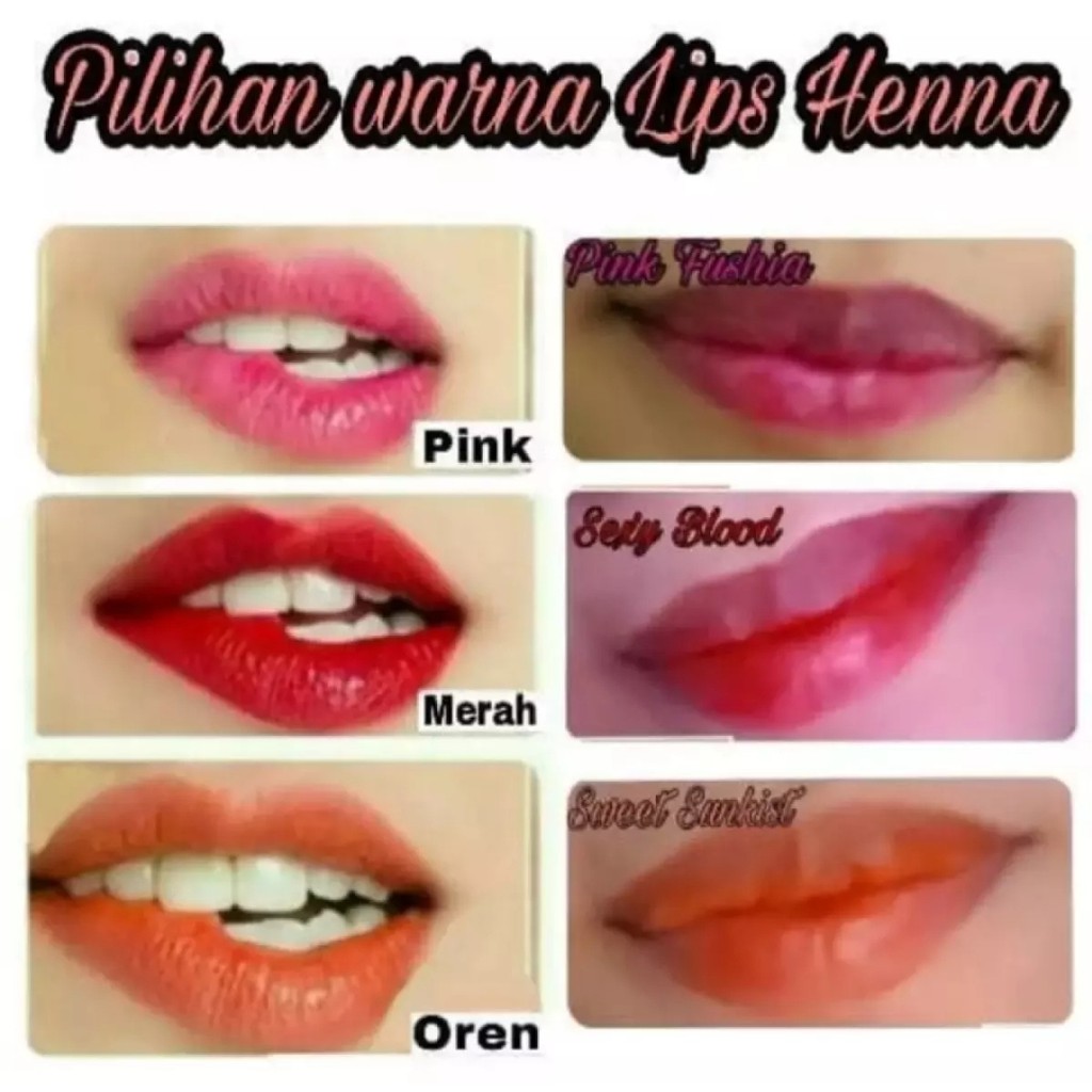 HENNA BIBIR TAHAN LAMA / HENNA LIPS HALAL