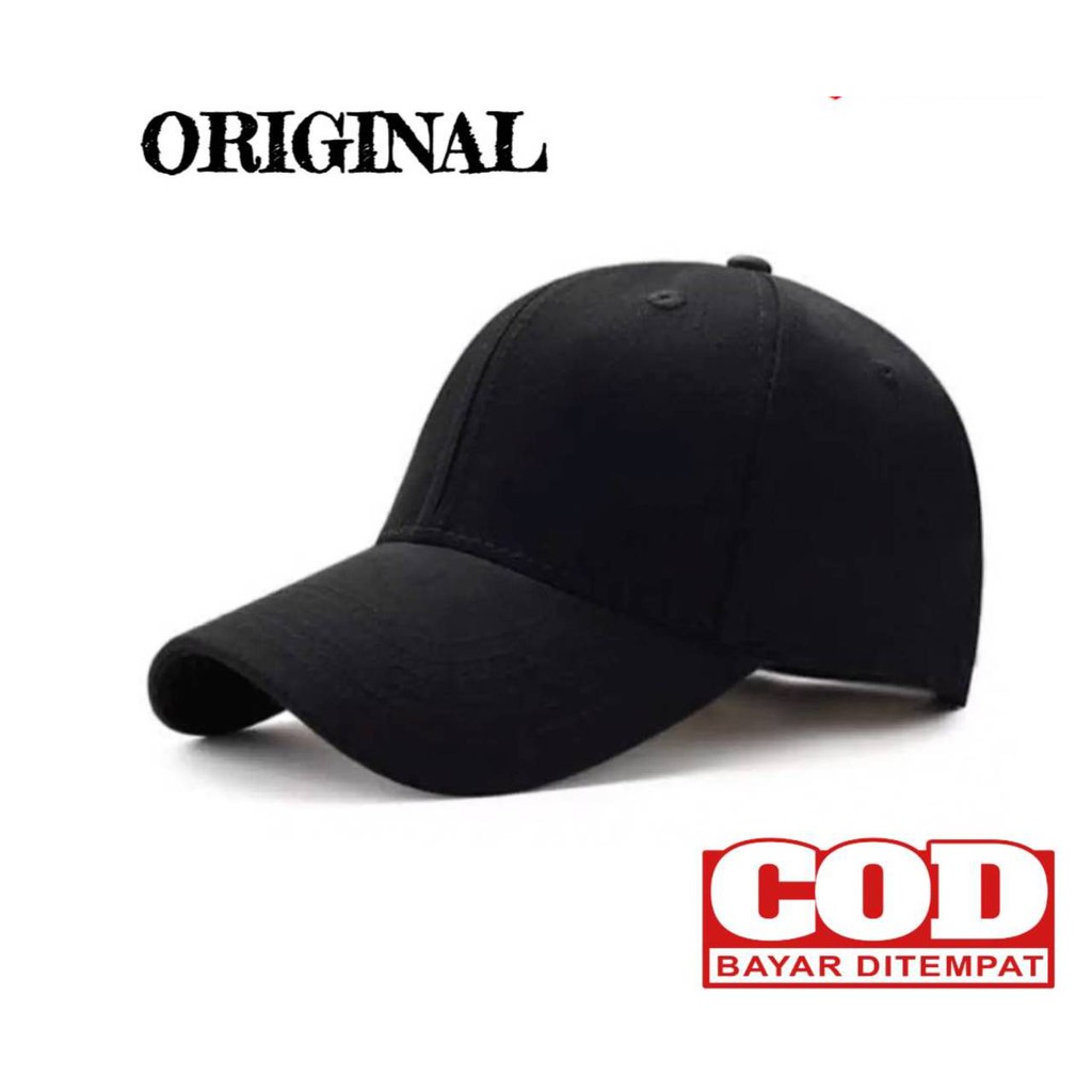 PROMO Topi Polos Pria Baseball Pria Wanita Topi Korea Topi Hitam Terbaru Pria Distro Bahan Twill