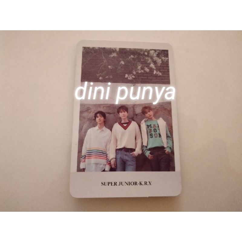 SUPER JUNIOR KRY OFFICIAL PHOTOCARD WHEN WE WERE US YESUNG DAN GRUP