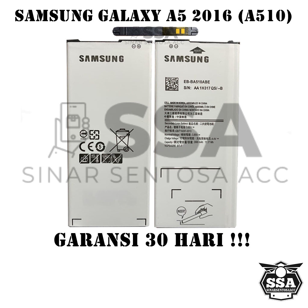 Baterai Original OEM Samsung Galaxy A5 2016 A510 EB-BA510ABE BA510ABE HP Ori Battery Batrai Batre Batu Batere GARANSI AWET MURAH