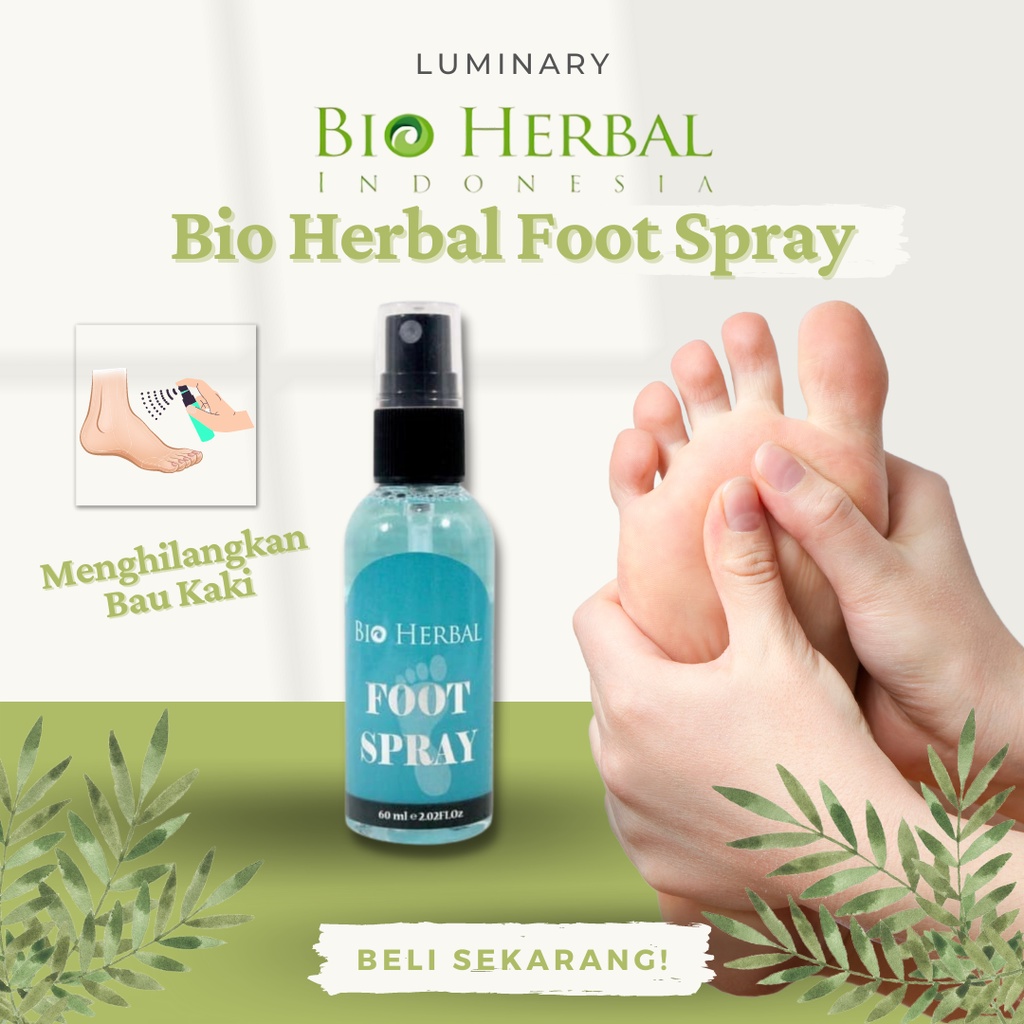 Bio Herbal Foot Spray Deodorant Penghilang Bau Kaki Original BPOM