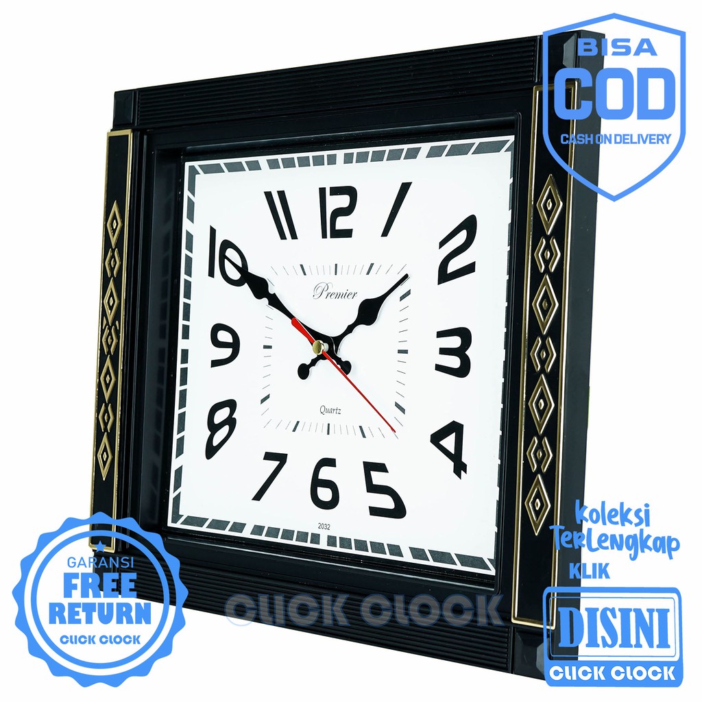 Jam Dinding Polos Unik PREMIER 2033 Wall Clock Dekorasi Rumah Minimalis