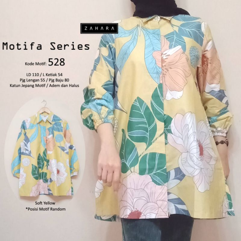 Blouse Motif Motifa Series Bahan Katun Jepang Motif by Zahara