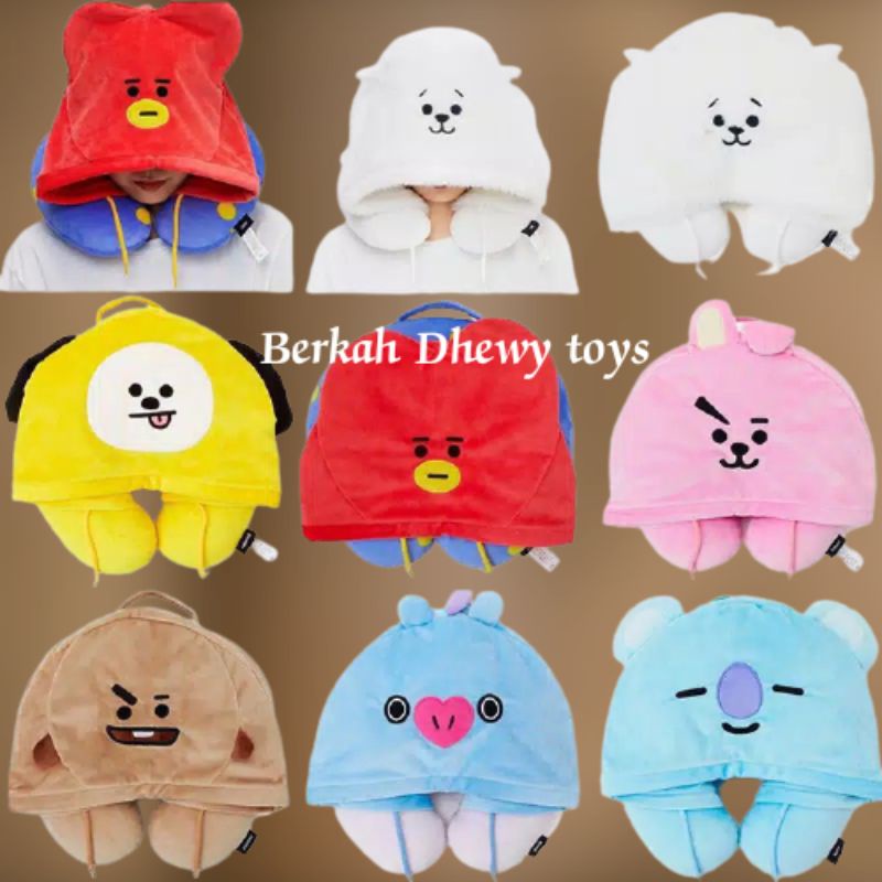 Bantal Leher BTS bt21 dengan topi