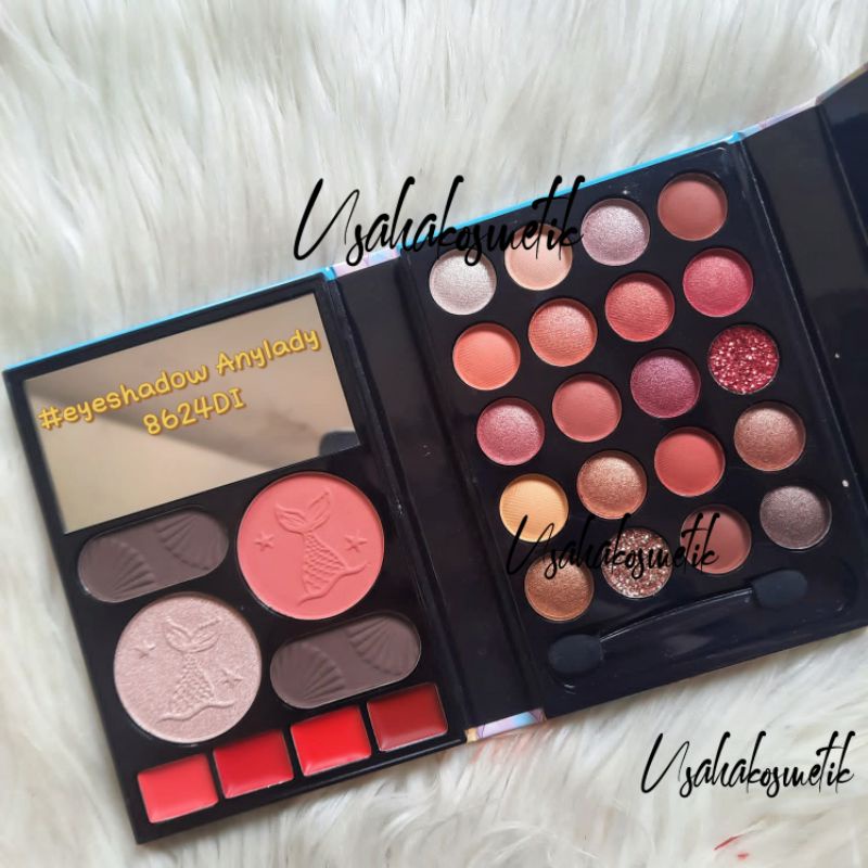 EYESHADOW ANYLADY PALETTE ANYLADY MAKE UP PALETTE MERMAID NO.8624DI