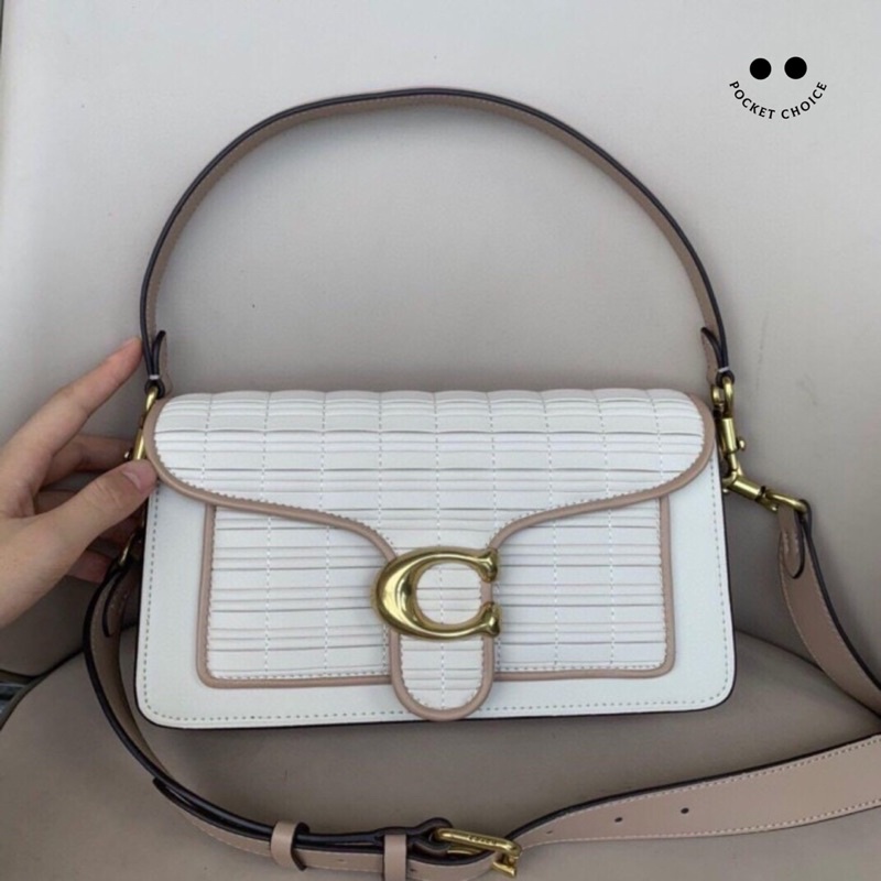 

ORIGINAL TABBY 26 PLEATING WHITE IVORY CHALK WHITE SHOULDER BAG / READY STOCK BEST SELLER IN TOWN