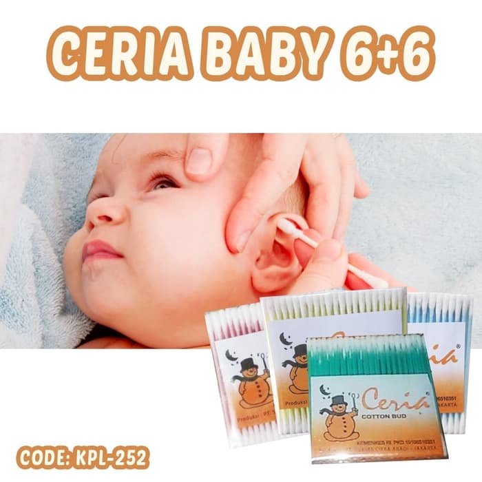 CERIA BABY 1LSN - ceria cotton bud dewasa dan bayi 6+6 (KPL-252)