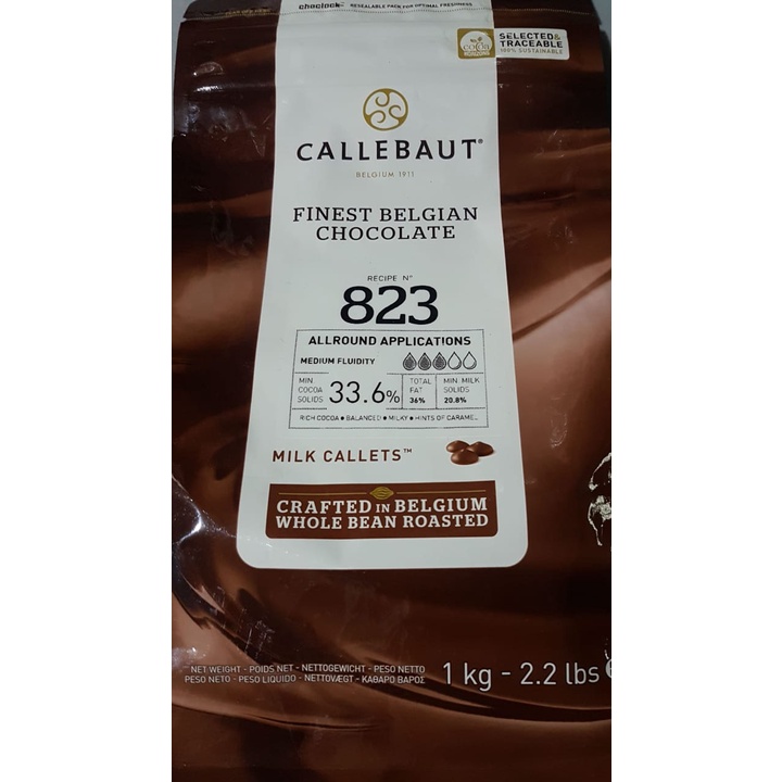 

Callebaut Milk 823 NV 33.6% Kemasan Asli 1 Kg