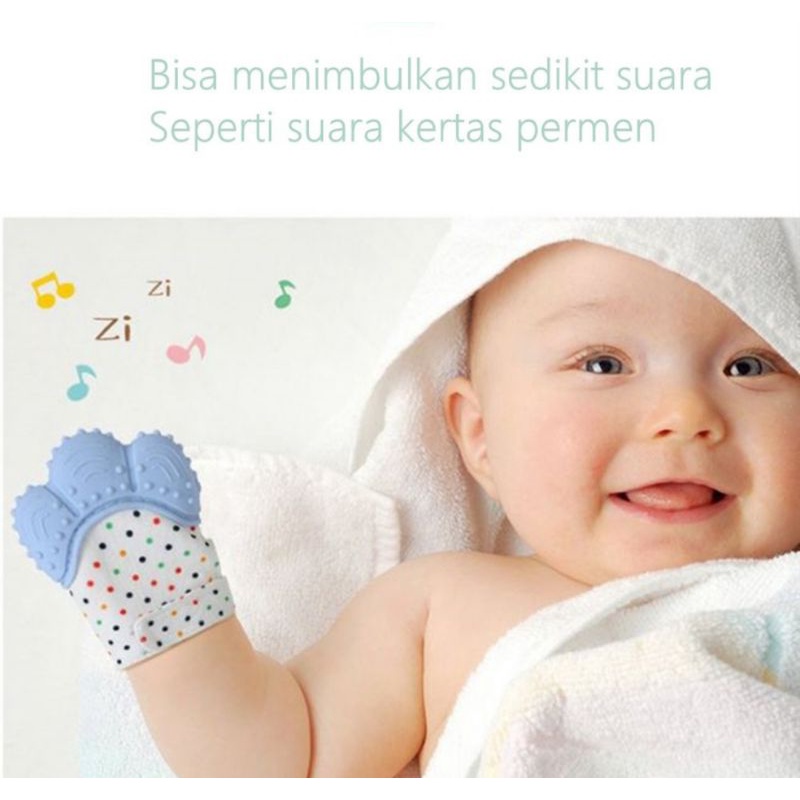 BLESSHOP Sarung Tangan Gigitan Bayi Teether Silikon