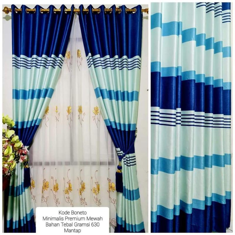 gorden blackout import minimalis salur biru