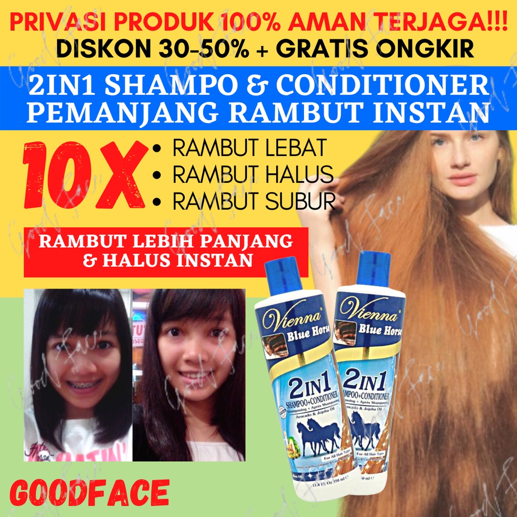 VIENNA SHAMPO + CONDITIONER 2IN1 BPOM PENUMBUH RAMBUT CEPAT SAMPO KUDA PENUMBUH RAMBUT BOTAK