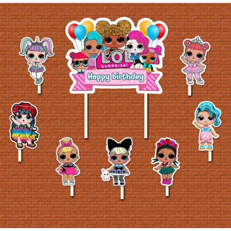 Topper Happy Birthday - Topper HBD Karakter - Topper cake dan nama - topper cake spiderman - topper 