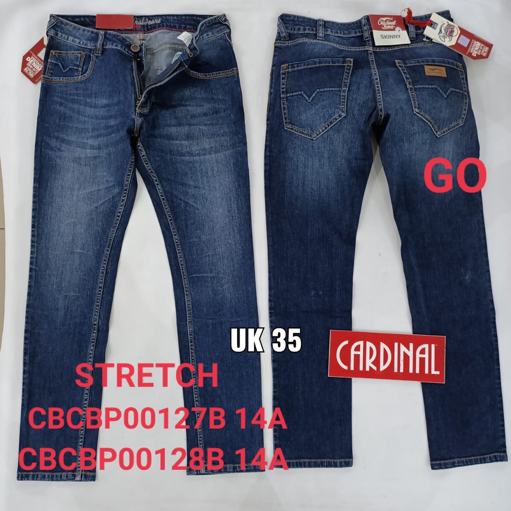 BB 35 CARDINAL CBCBP Celana Panjang Jeans Pria Pencil Stretch Slimfit Super Skinny Sobek Bermuda