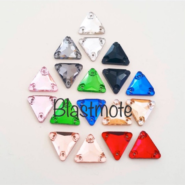 PAYET Rhinestone Kristal Batu Segitiga Batu Kristal