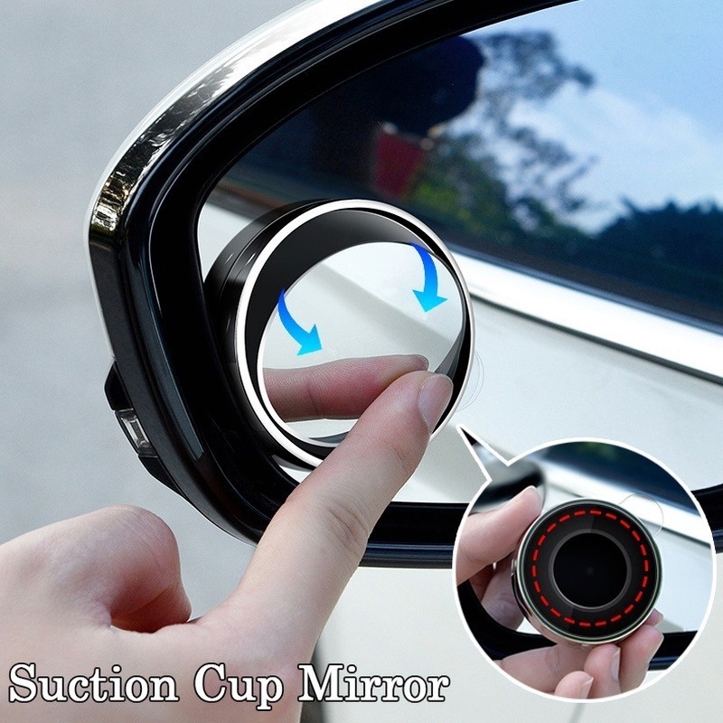 Kaca Spion Blindspot Mobil Wide angle Rotasi 360 Derajat Dengan Kop Perekat