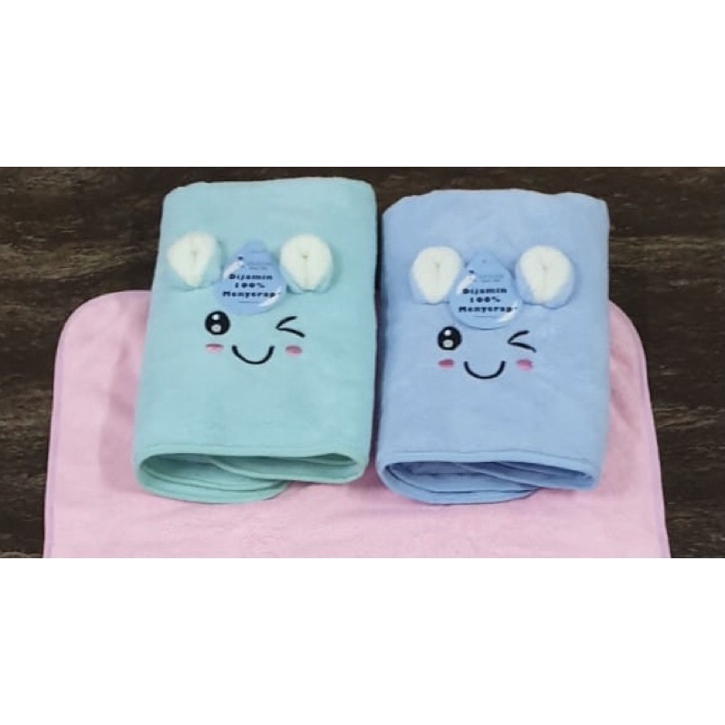 handuk bayi microfiber karakter/handuk mandi anak uk 60 x 120 cm/handuk mandi lembut murah bagus luc