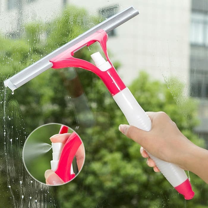 Wiper Pembersih Kaca Dengan Spray Serbaguna Spray Window Cleaner 2in1