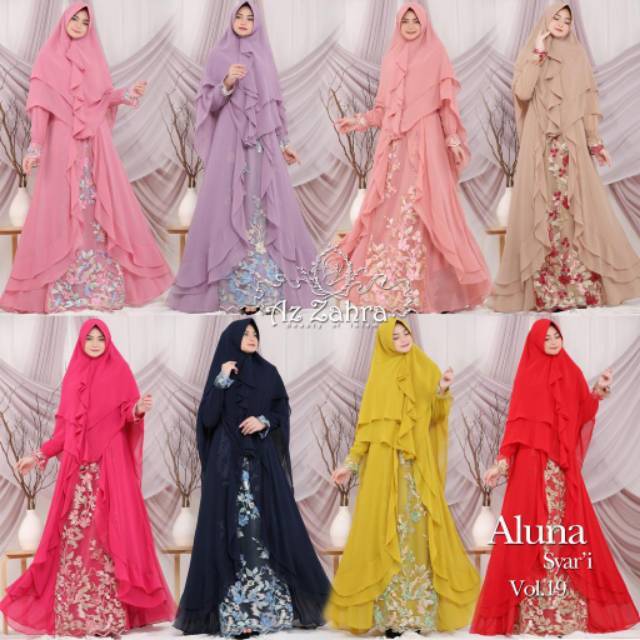 Aluna Set Syari Original By Az zahra