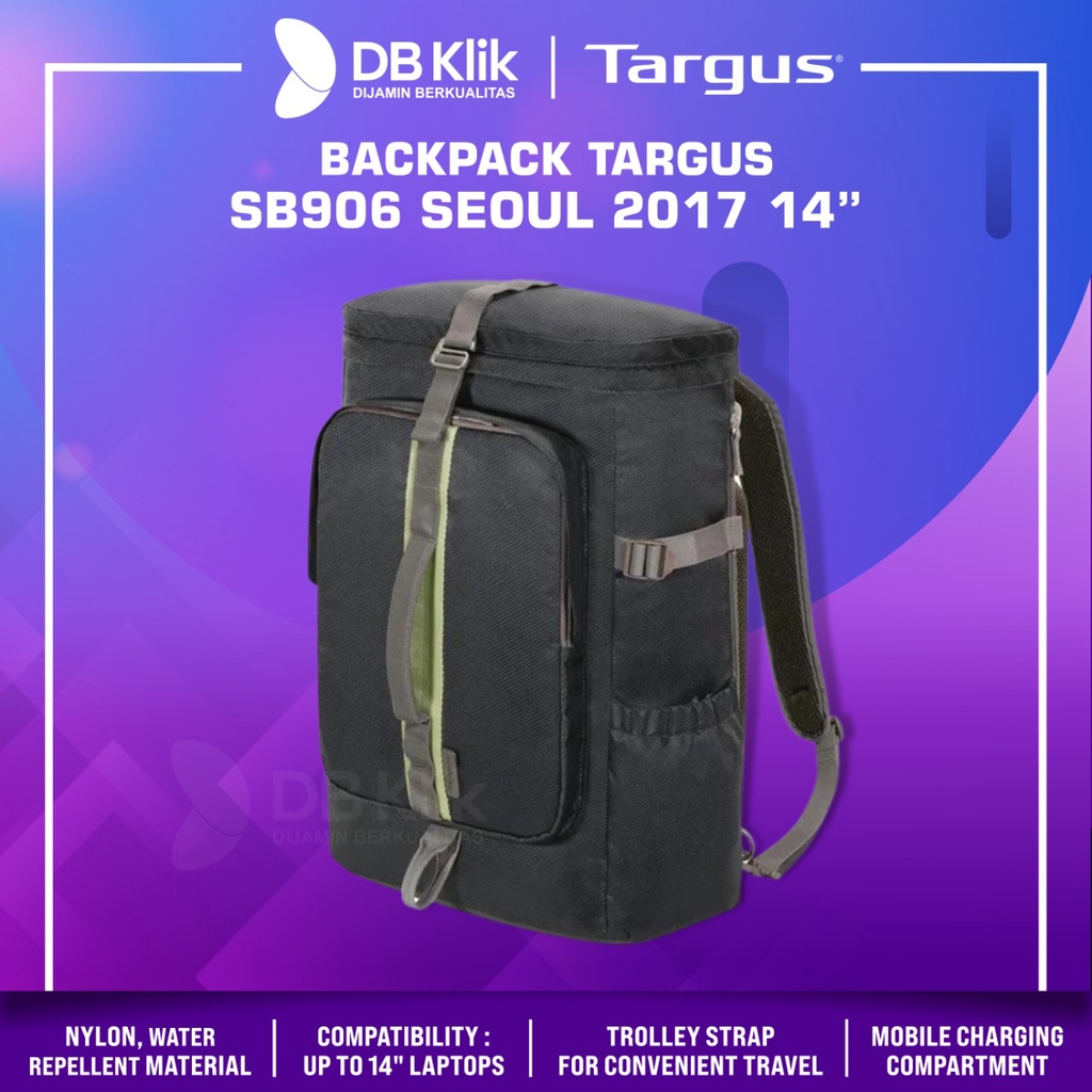 &quot;Backpack TARGUS TSB906 SEOUL 2017 14&quot; Black - Ransel TARGUS TSB 906-70&quot;