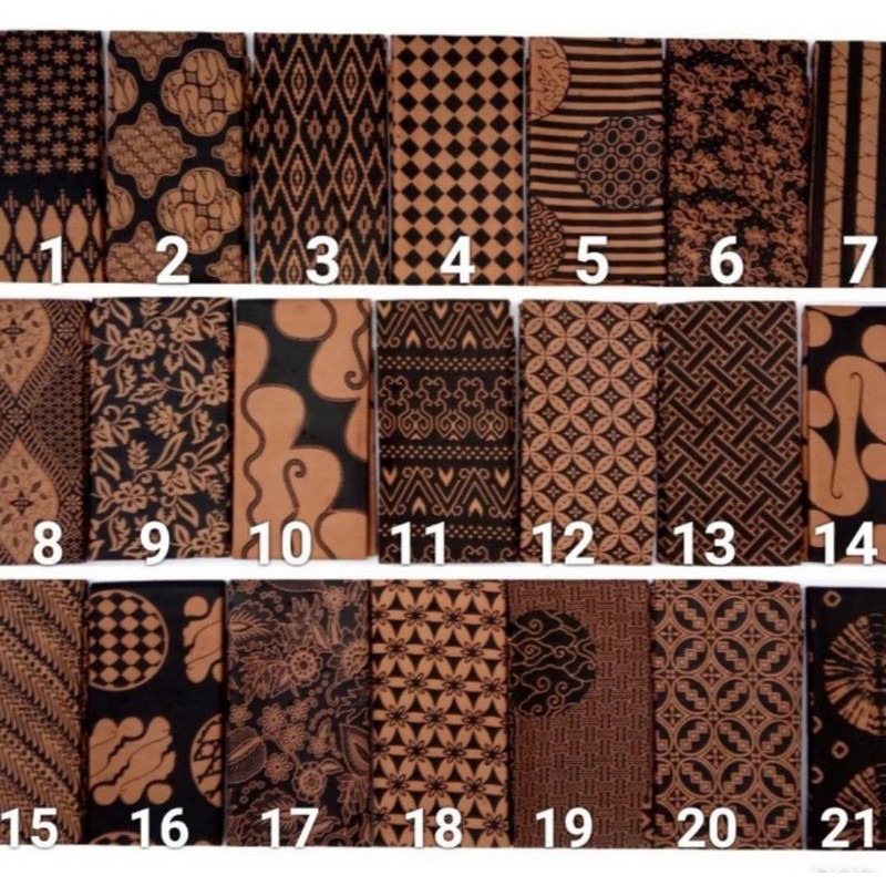 kain batik printing pekalongan serian coklat