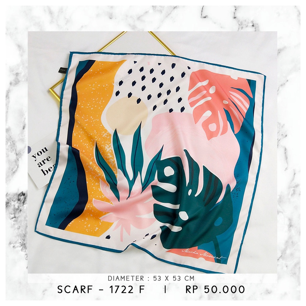 SCARF / SYAL KOREA / NECK SCARF  (SIZE 53 X 53)-1722 F