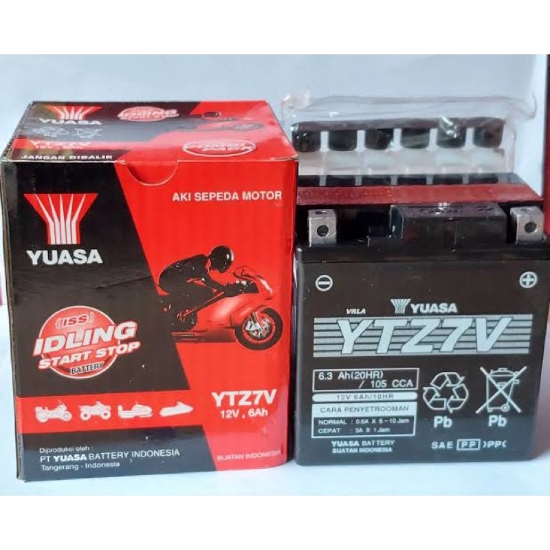 Jual AKI YUASA YTZ7V (Aki Motor NMAX, AEROX, dan YAMAHA LEXI) | Shopee