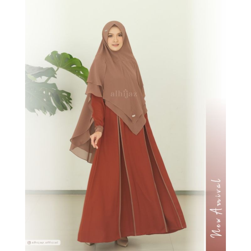 [READY] AZIZAH SET DRESS BY ALHIJAZ/Gamis New Arival/Gamis Syari Trendi/Gamis Alhijaz/Terbaru 2021