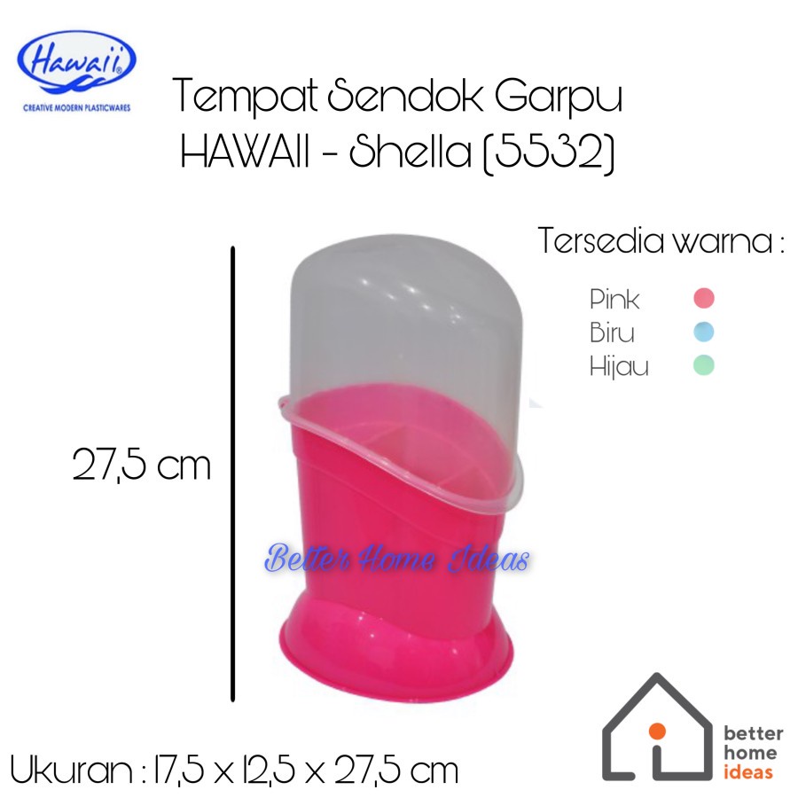 HAWAII Tempat Sendok SHELLA 3 Sekat 5532