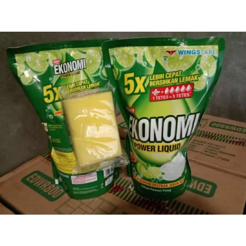 Promo sabun cuci piring ekonomi 760ml free spon