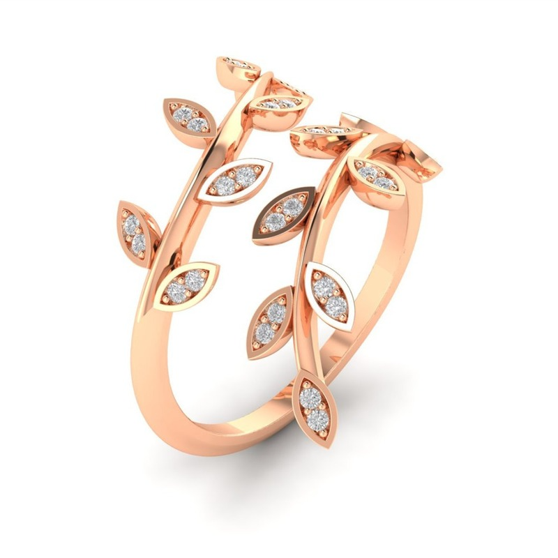 Cincin Sterling Silver 925 Warna Rose Gold Untuk Wanita