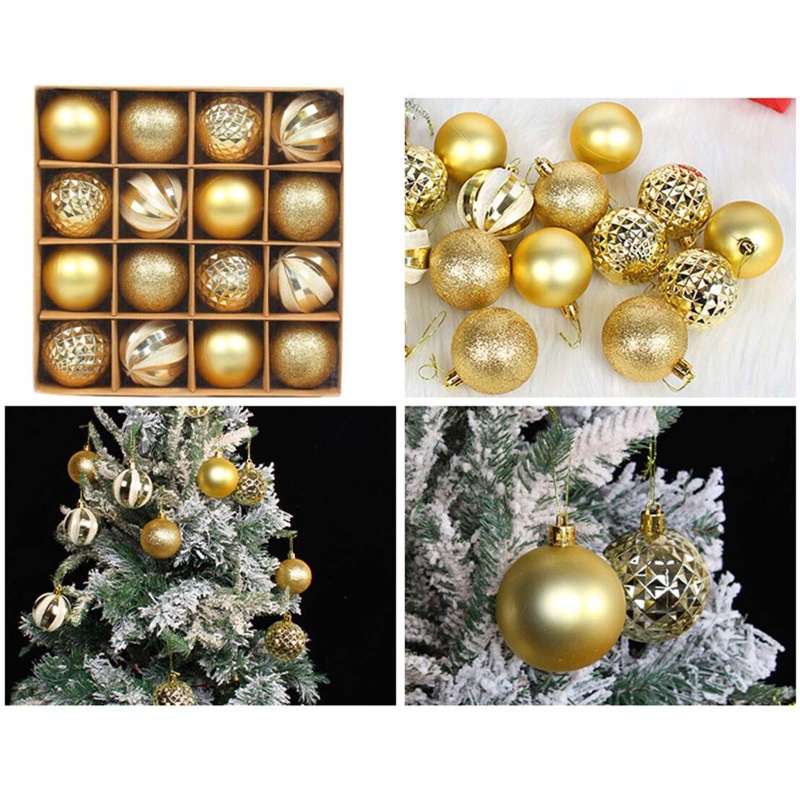 Liontin Bola Baubles Glittering Model Gantung Untuk Dekorasi Pohon Natal