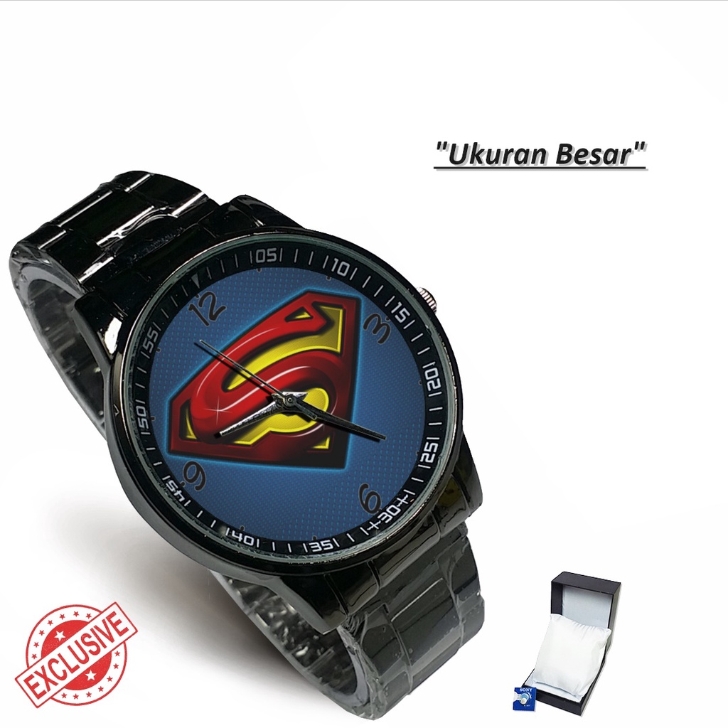 Jam Tangan Rantai Couple MOTIF SUPERMAN - 2 (Nice)