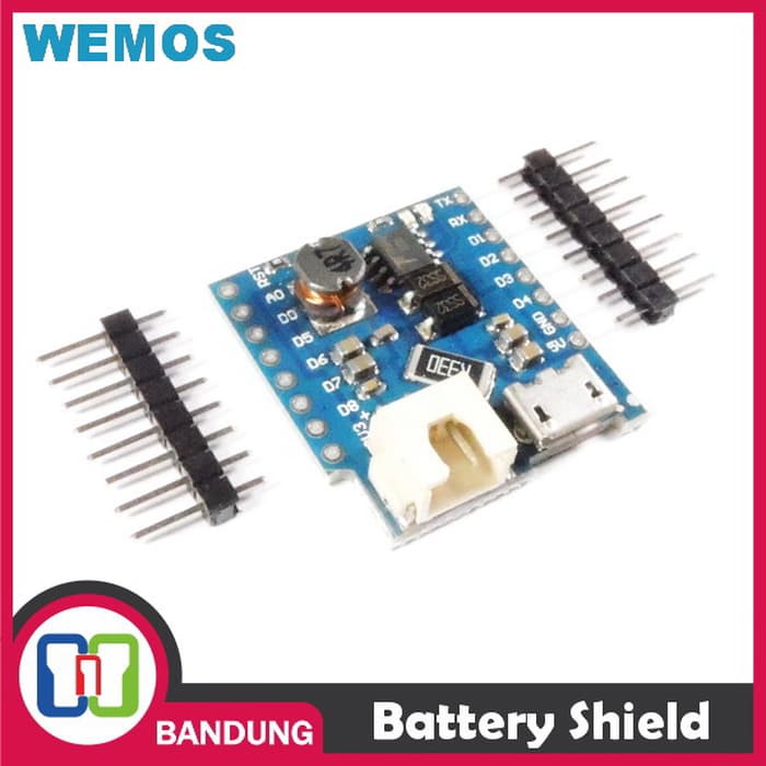 SINGLE LITHIUM BATTERY SHIELD CHARGING BOOST WEMOS D1 PRO MINI