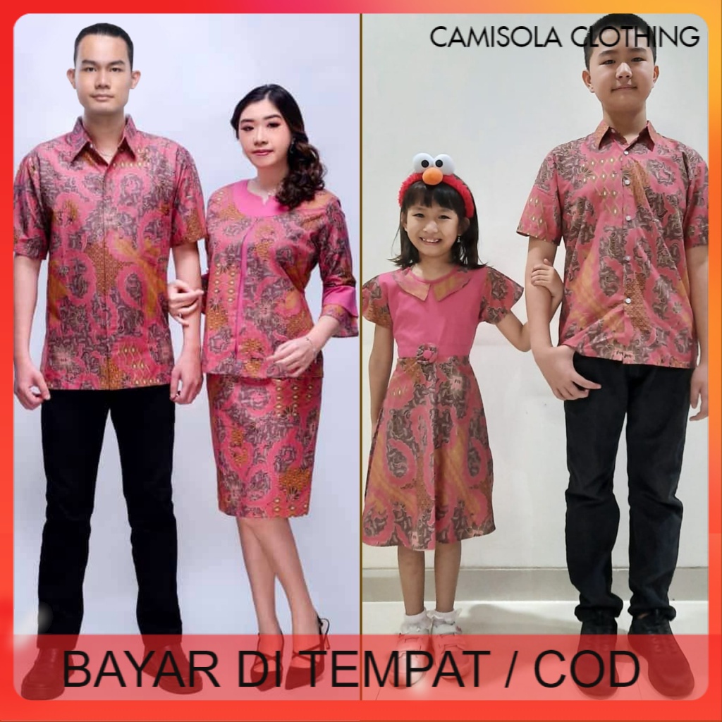 BATIK COUPLE KELUARGA SARIMBIT SERAGAM FAMILY PASANGAN HANEDA DAUN PINK AYAH IBU ANAK LAKI LAKI PEREMPUAN COWOK CEWEK PASANGAN MUDA JUMBO MODERN BATIK SET TERBARU NATAL PAKAIAN WANITA PREMIUM QUALITY CAMISOLA CLOTHING