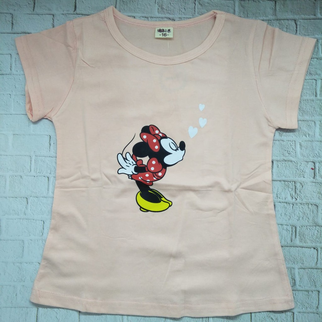 Kaos / baju anak perempuan unisex murah usia 1-5 thn 100% import gambar MINI LOVE